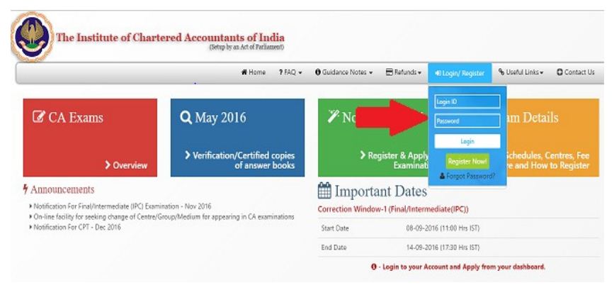 How to download admit card for CA Foundation