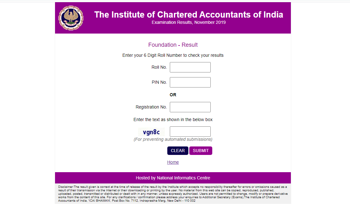 How to view CA exam result