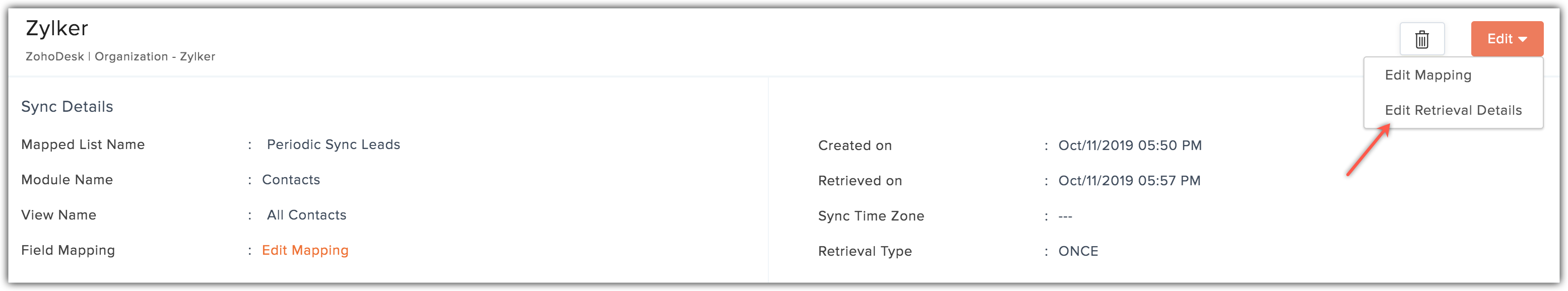 edit retrieval details