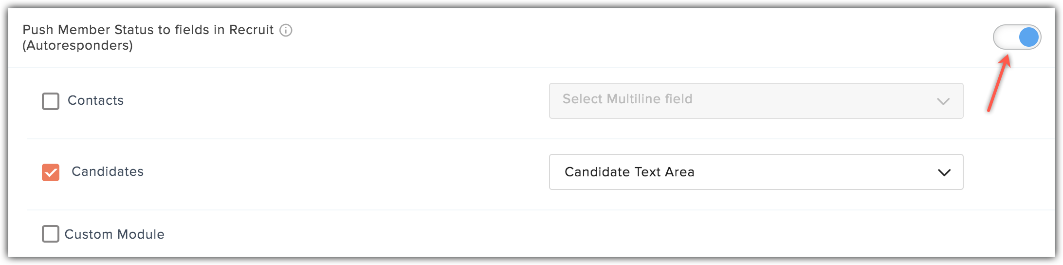 push member status to fields