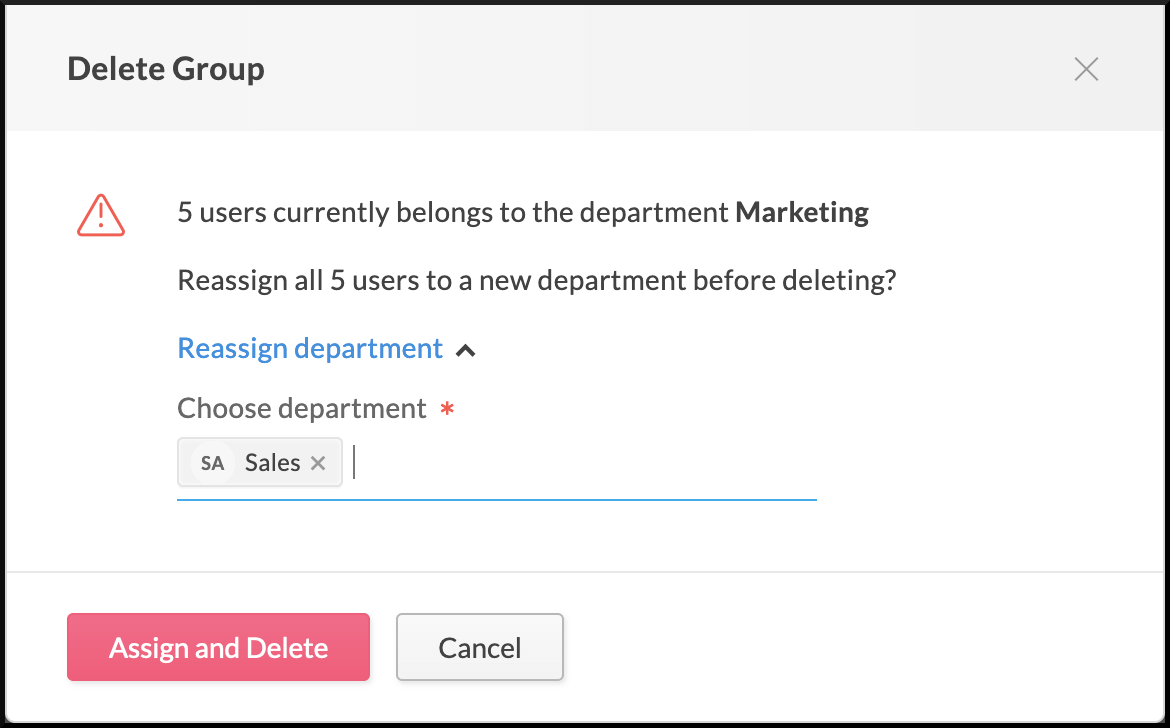 Delete the group.