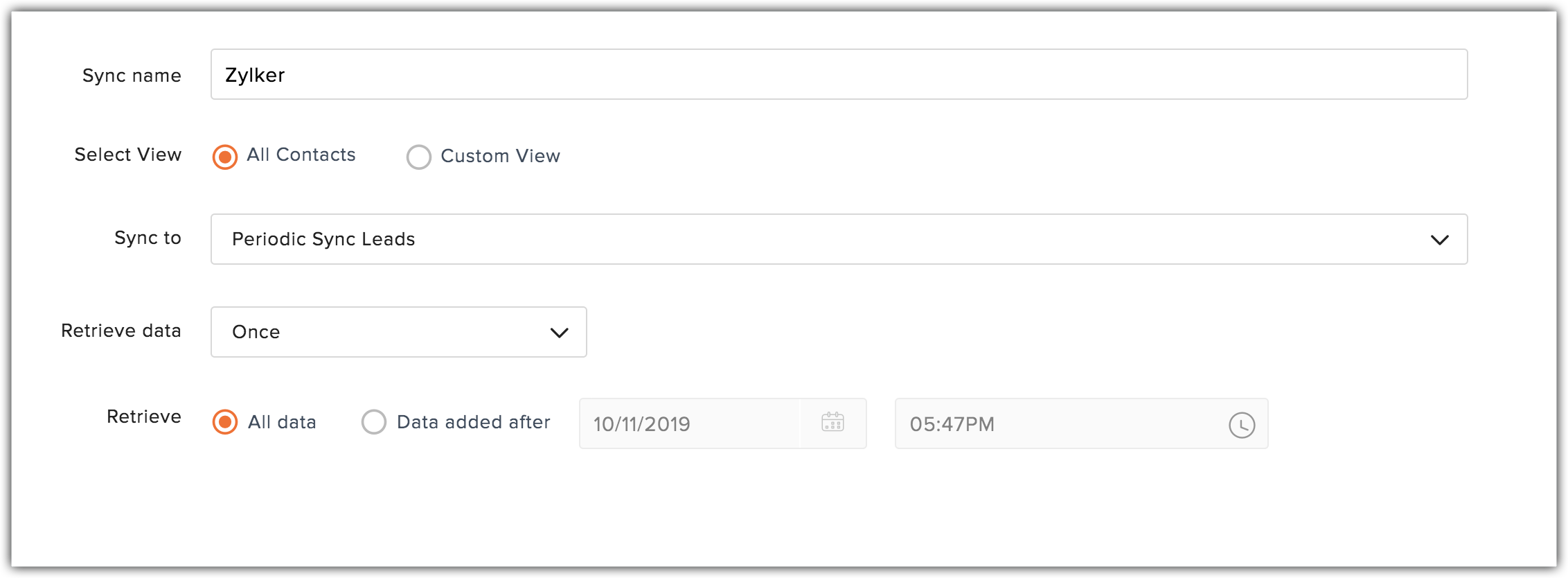 configure sync