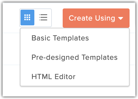 create using dropdown