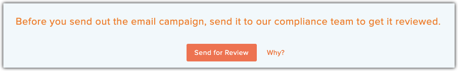 Send campaign for review