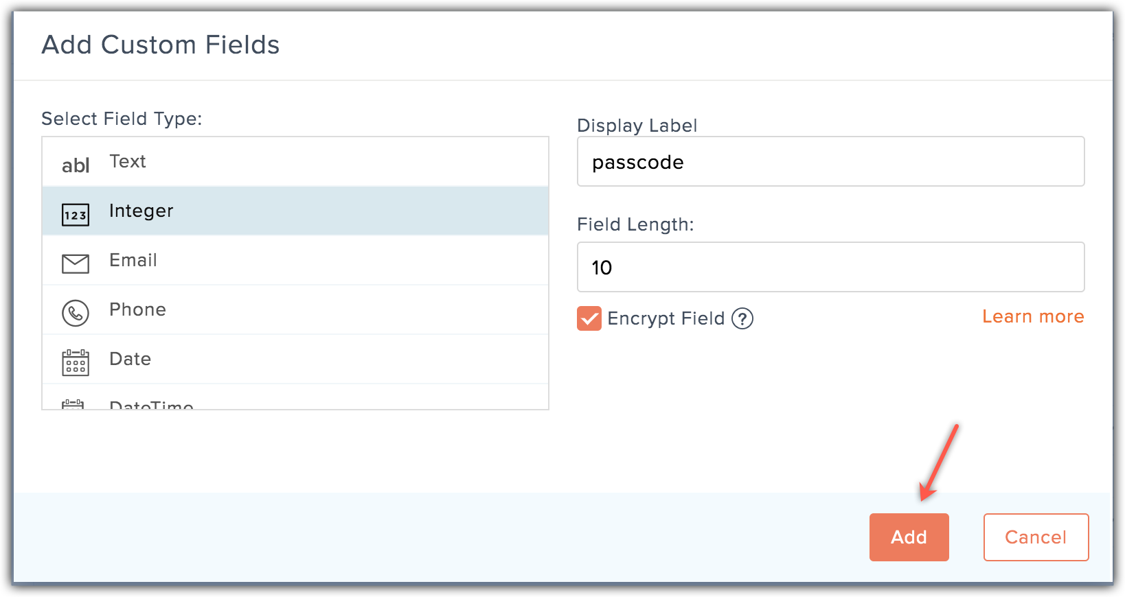 add custom field