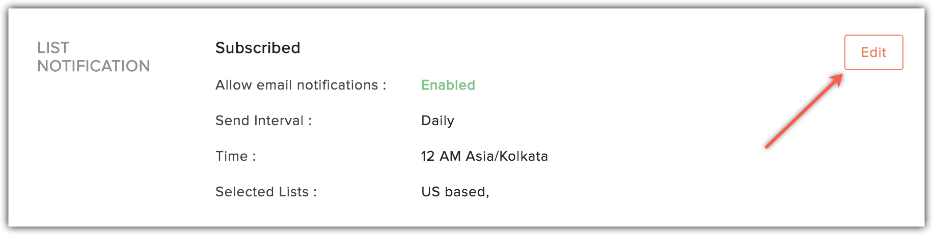 edit list notification