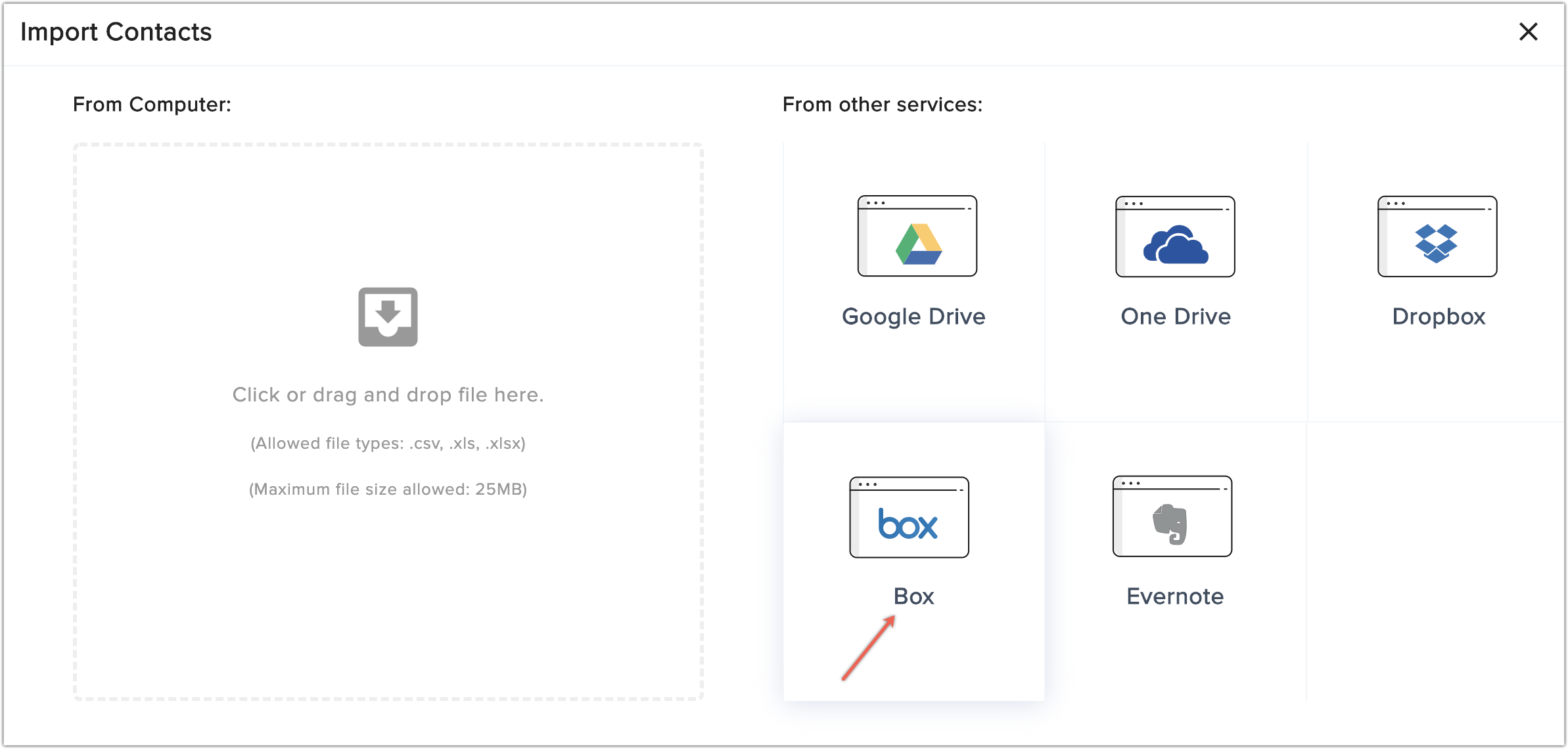 Boxからのインポート