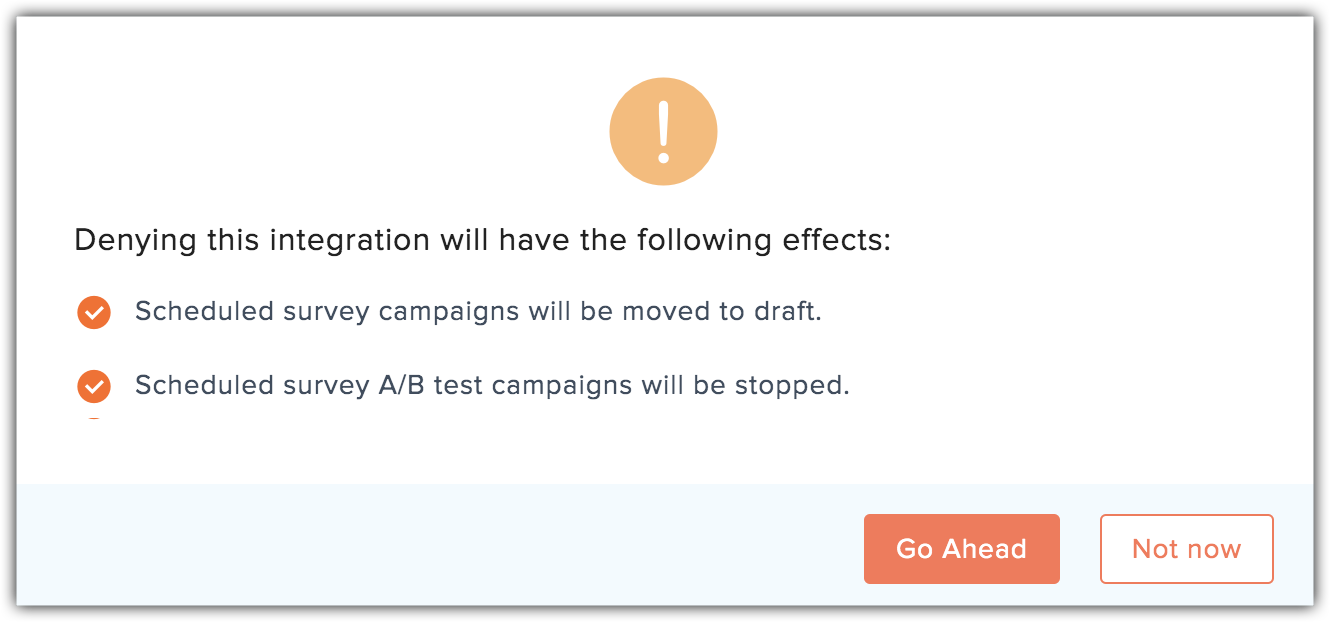 survey deny popup
