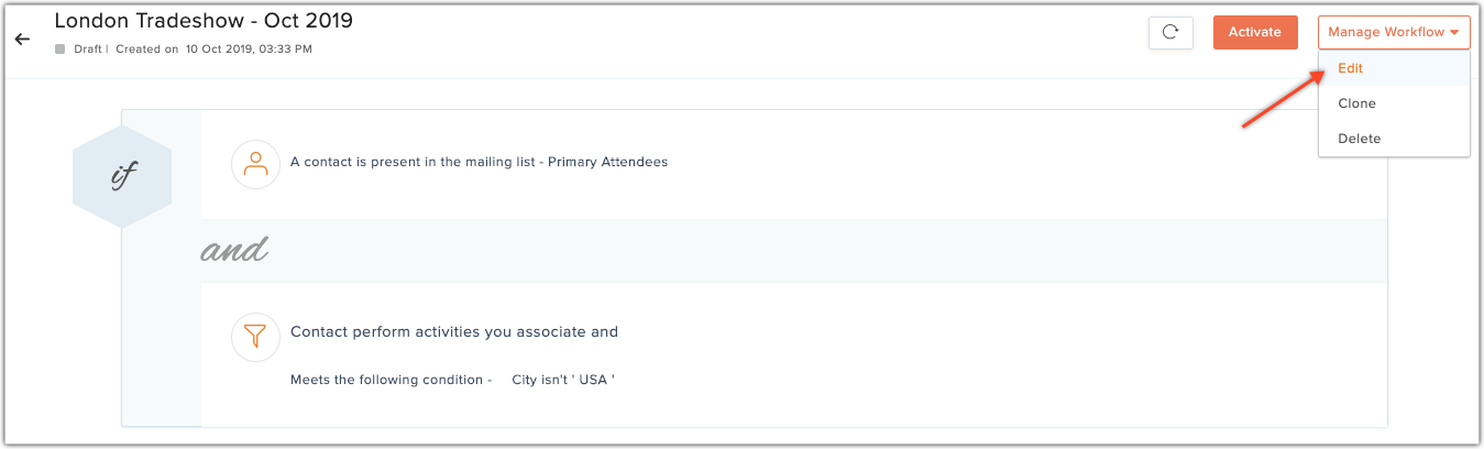 edit custom workflow