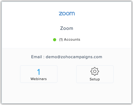 Setup Zoom webinars
