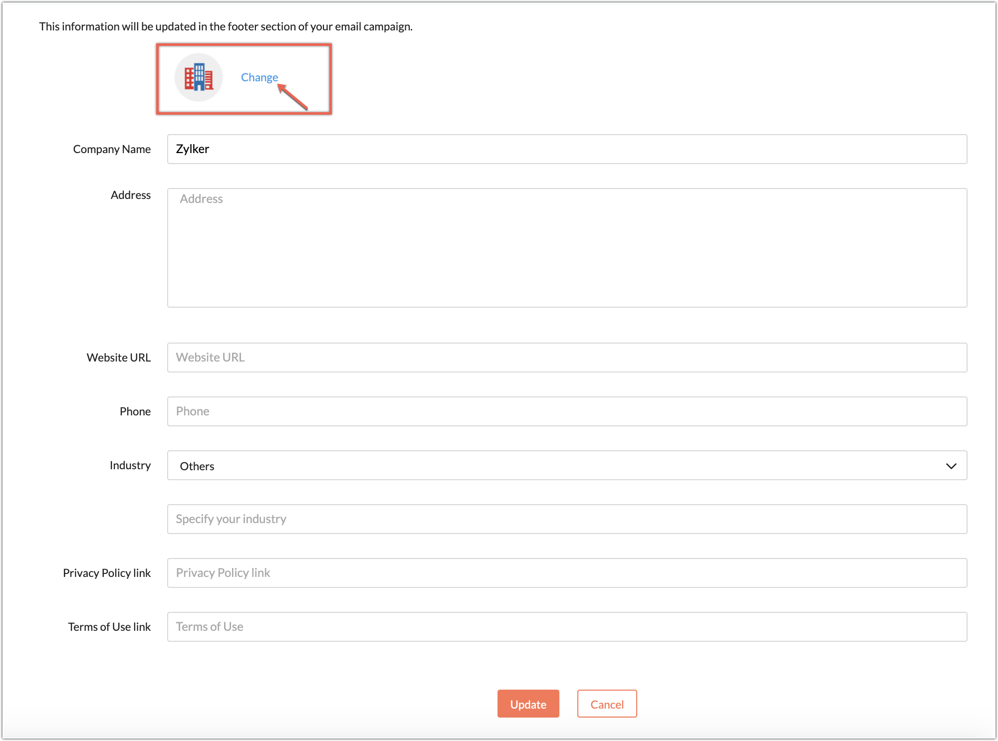 update company details