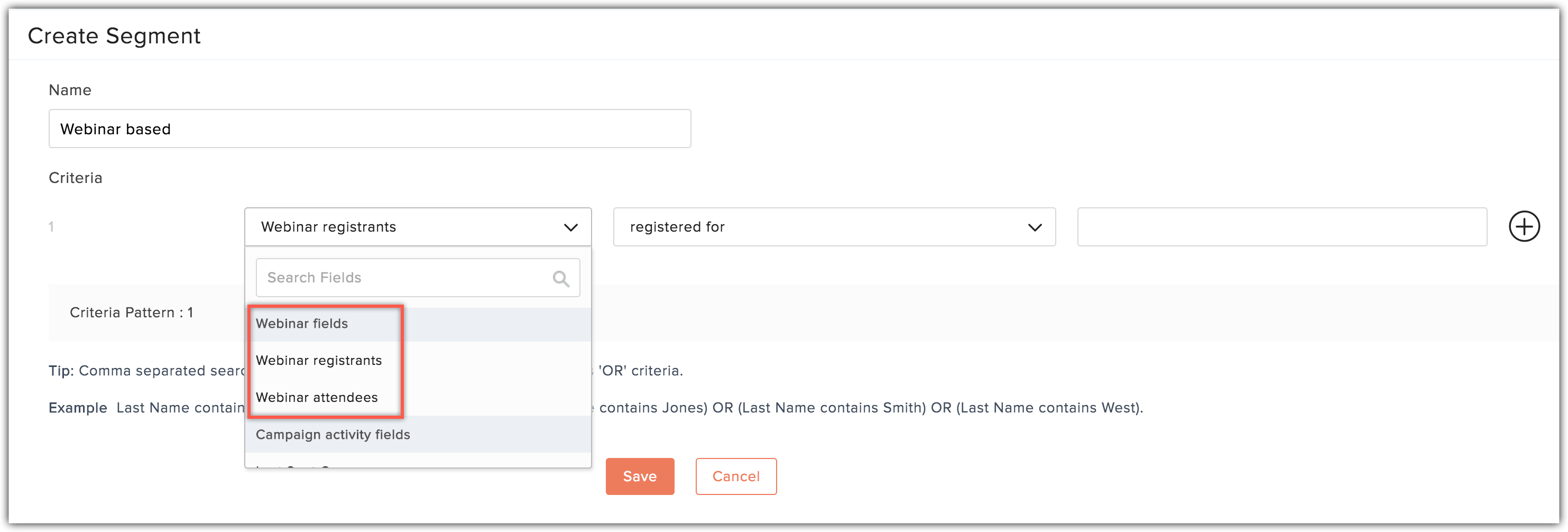 webinar based segment