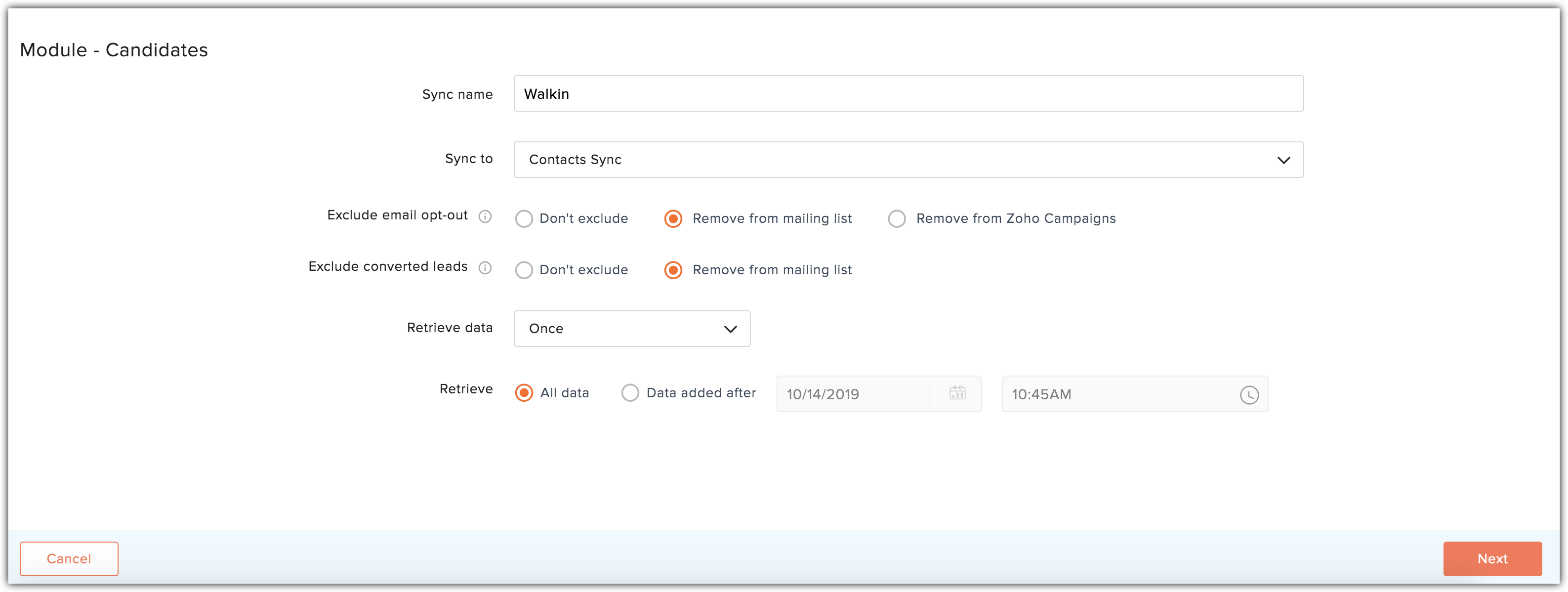 sync creation