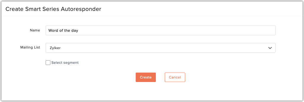 Create smart series autoresponder