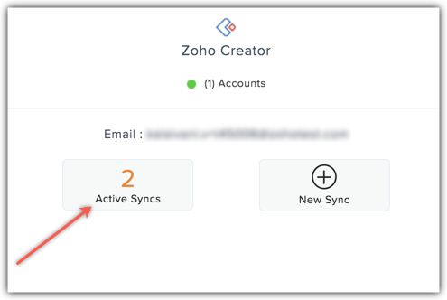 Zoho Creatorとの同期の有効化