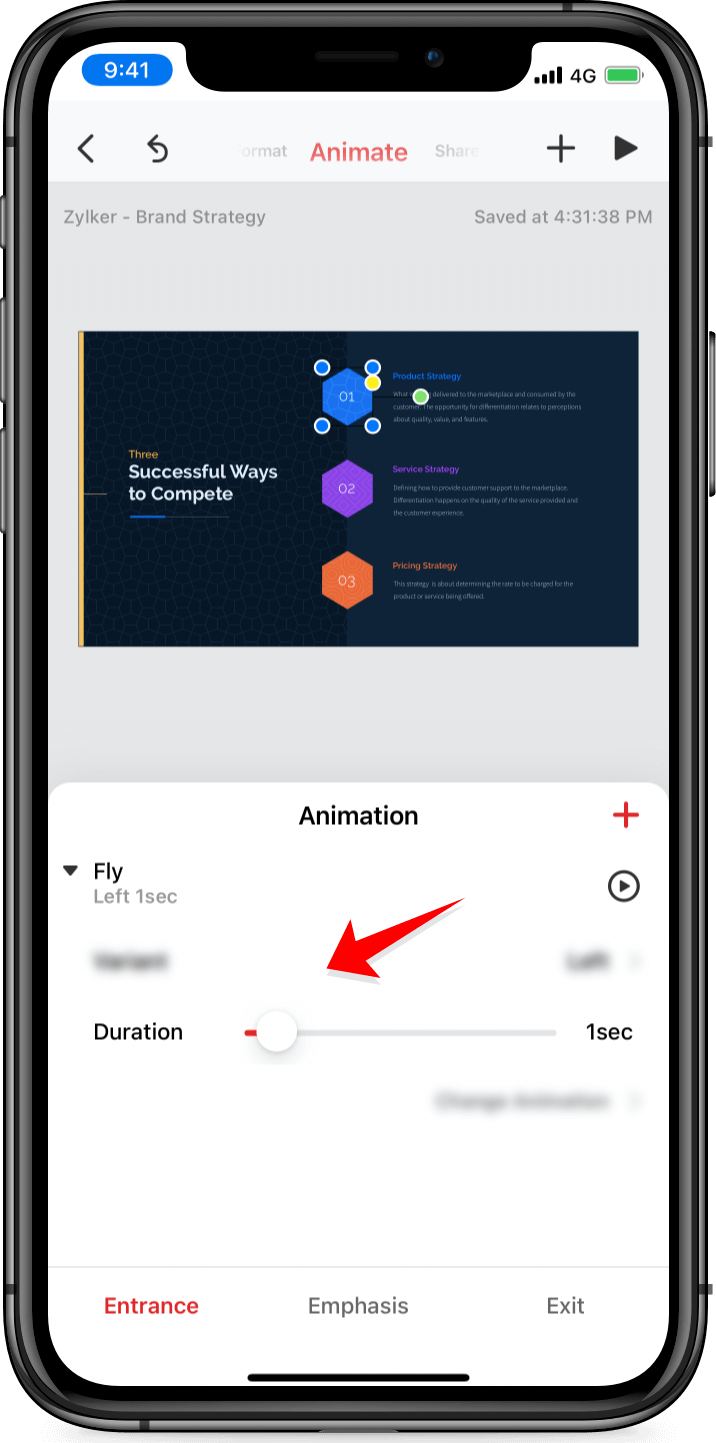 Duration slider 