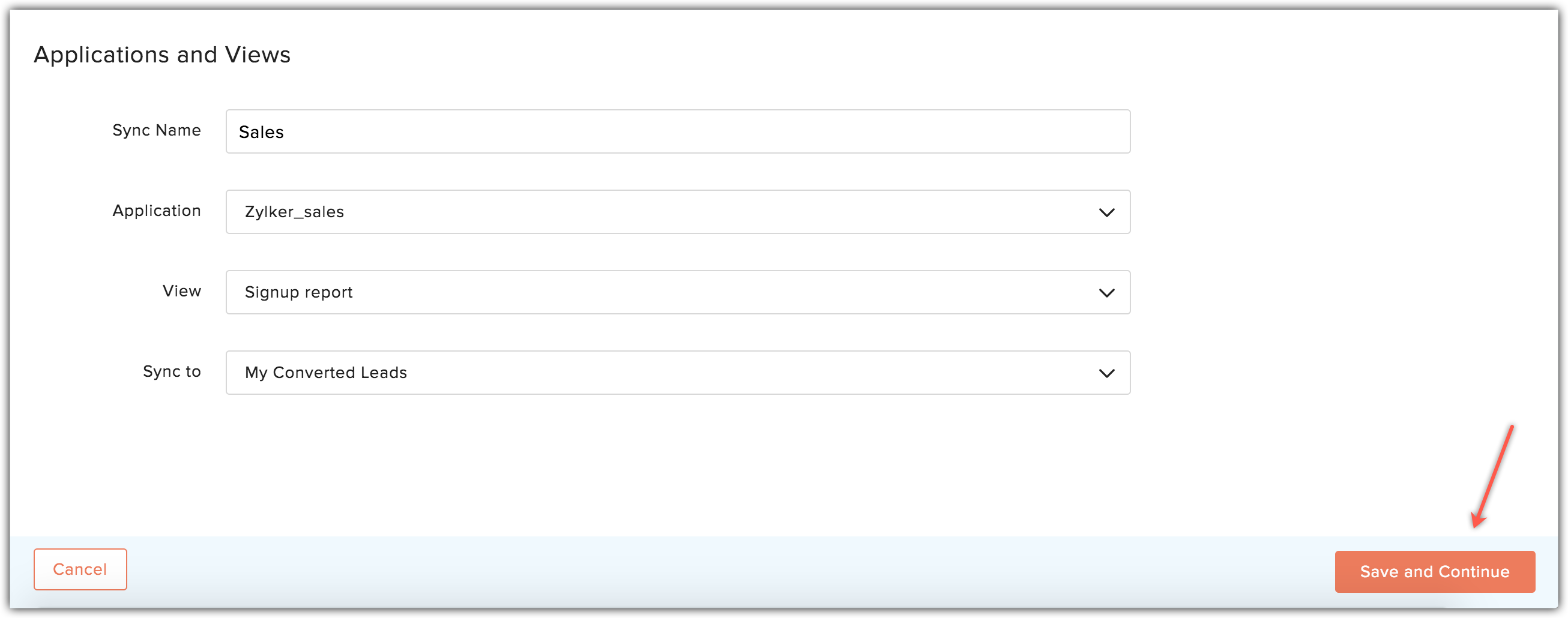 configure creator sync
