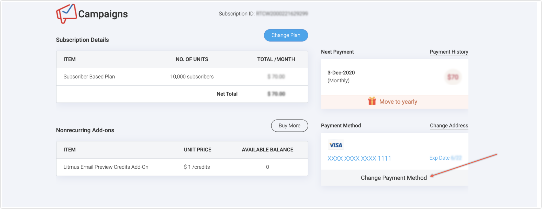 change payment method