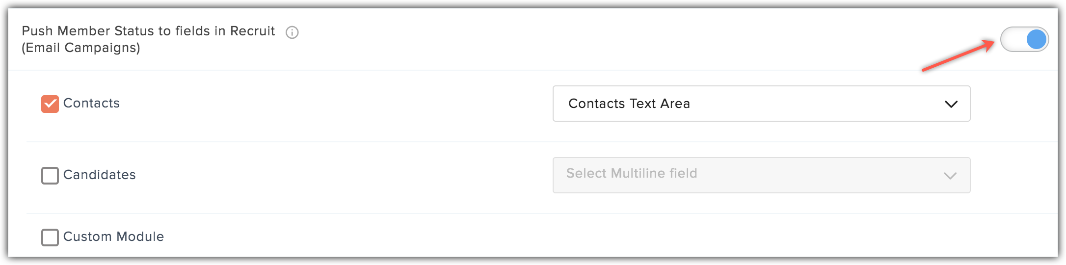 member status to fields