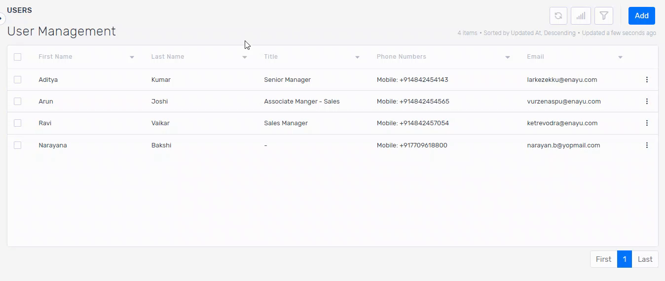 Edit user page