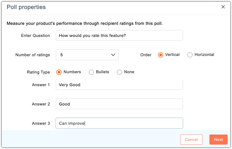 rating based poll