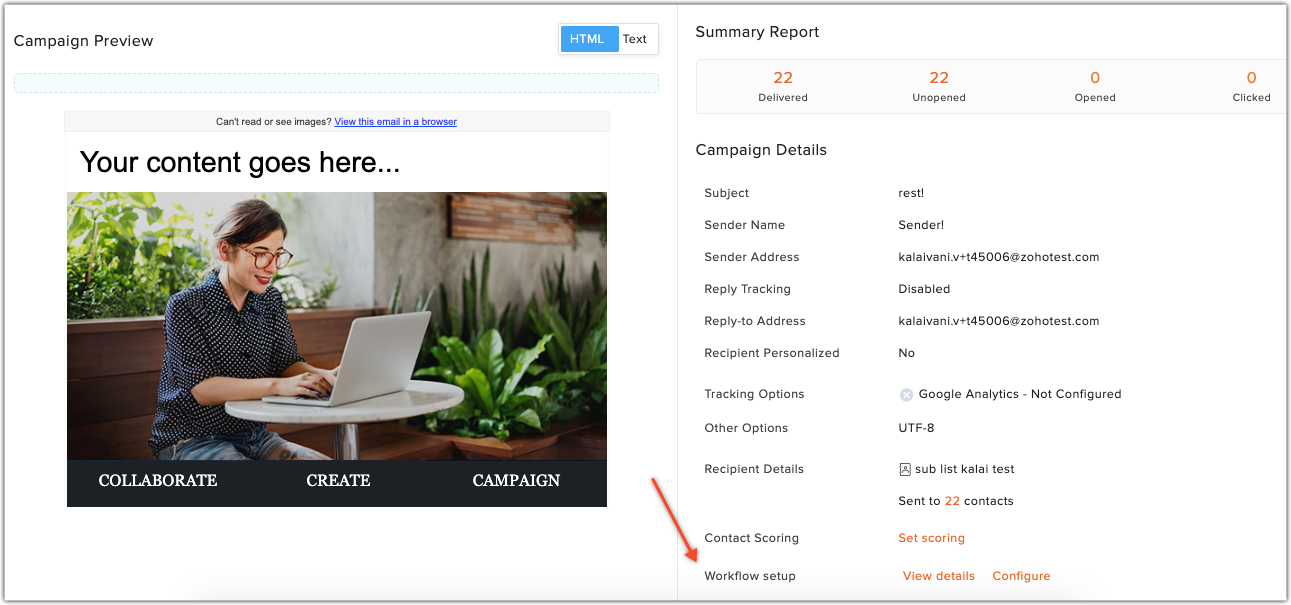 Associate workflow in campaign 