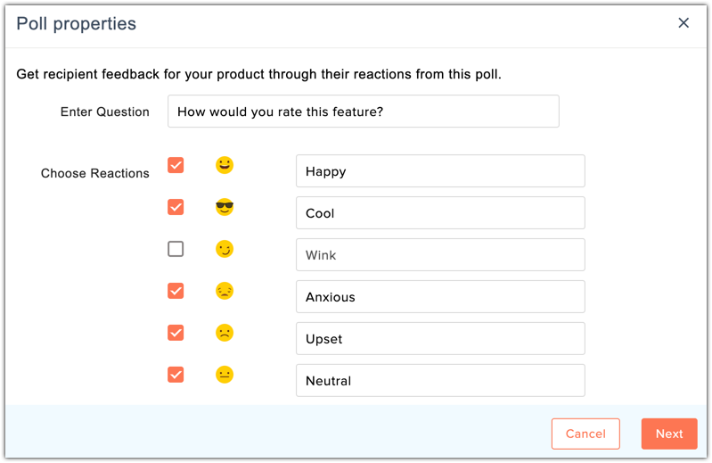reaction based poll