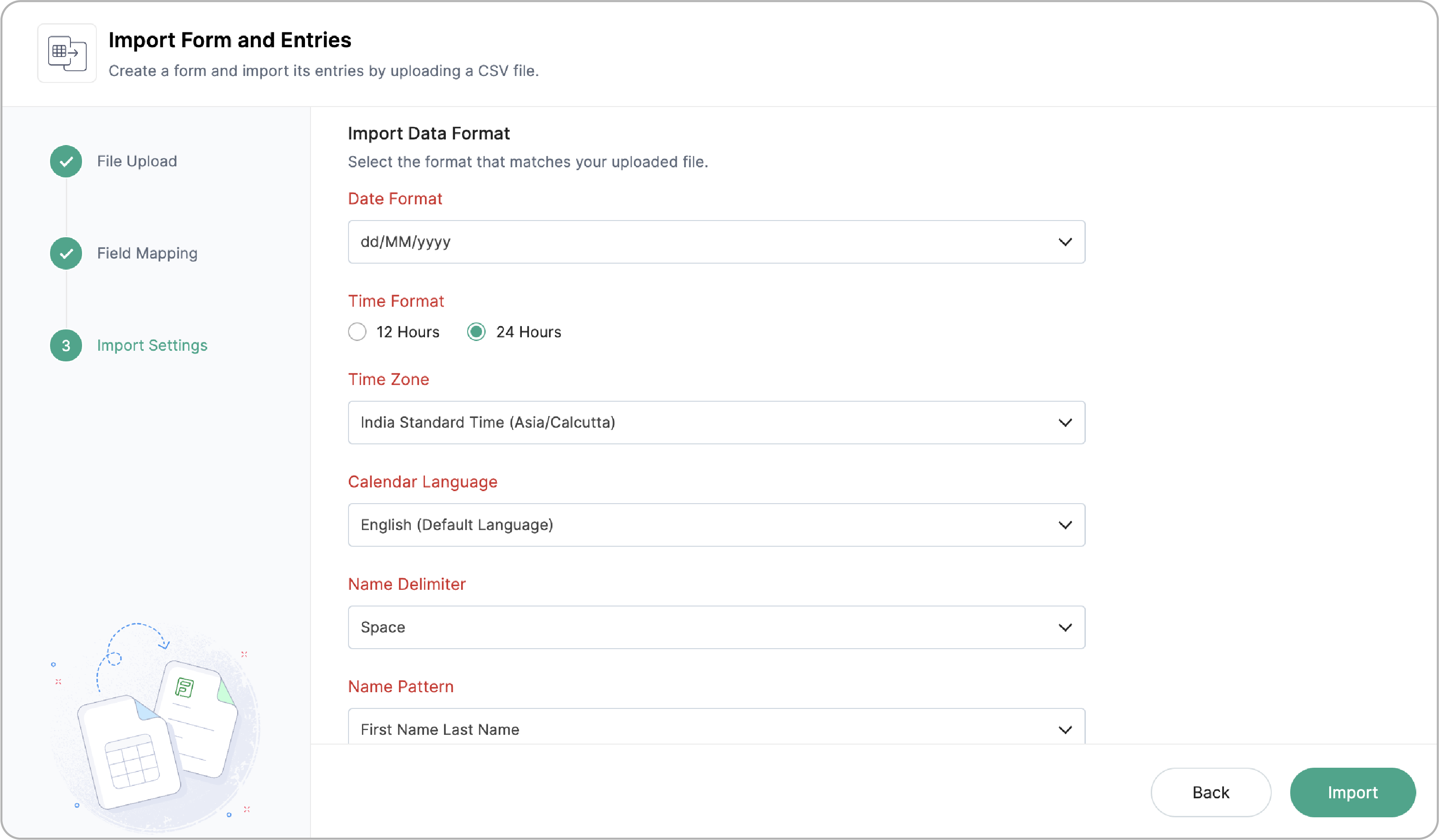 Import Data Format