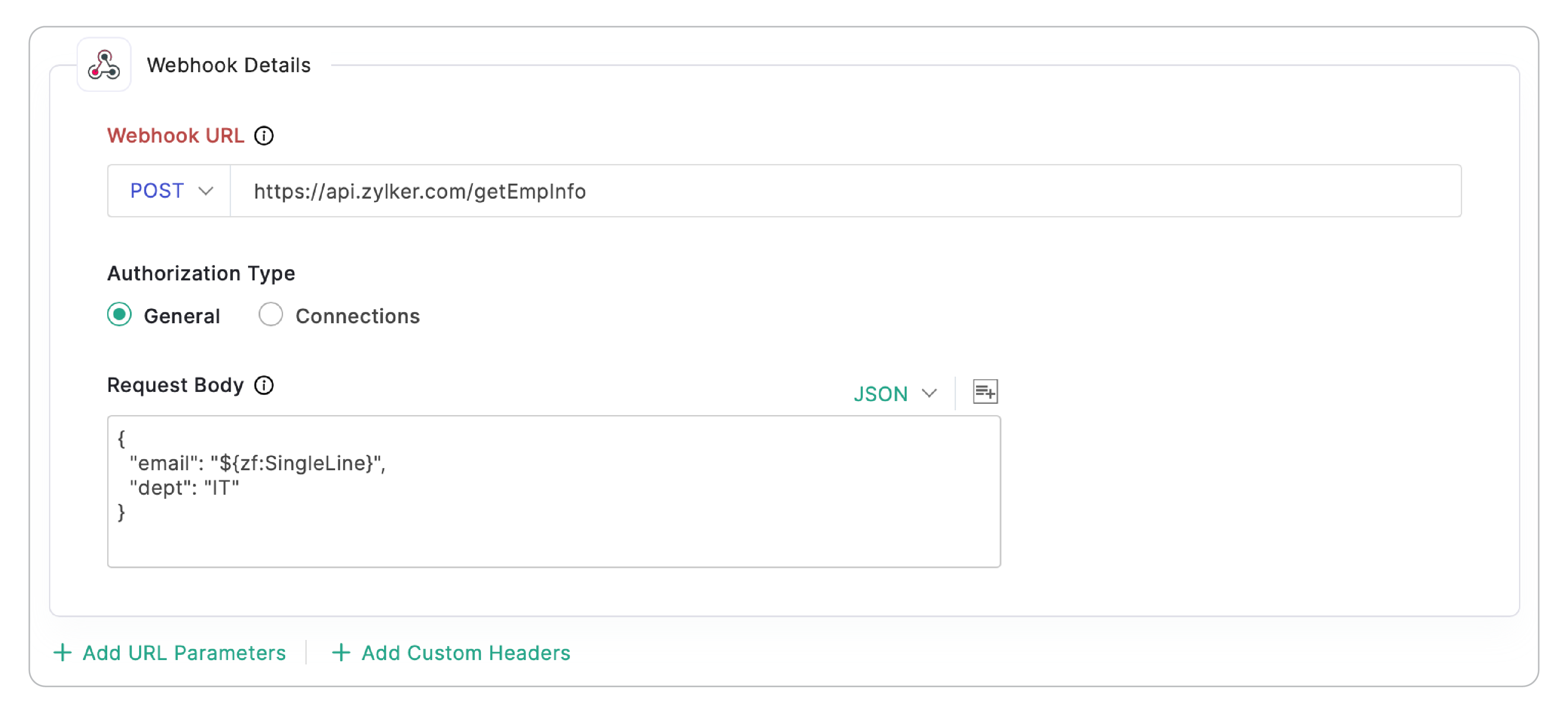 JSON Request Body