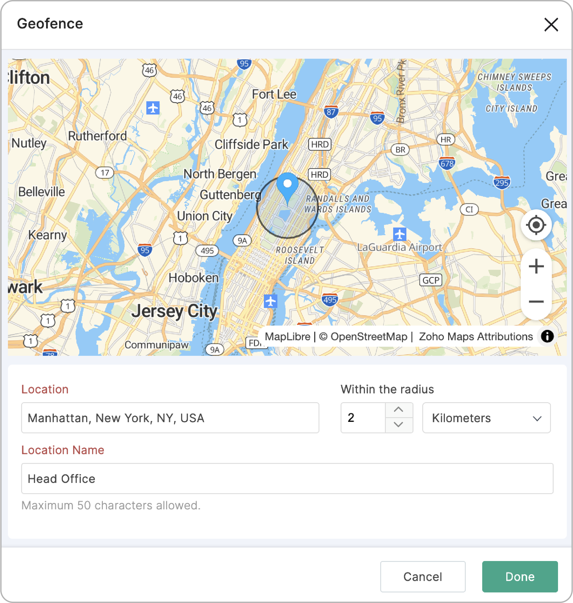 Add Geofence