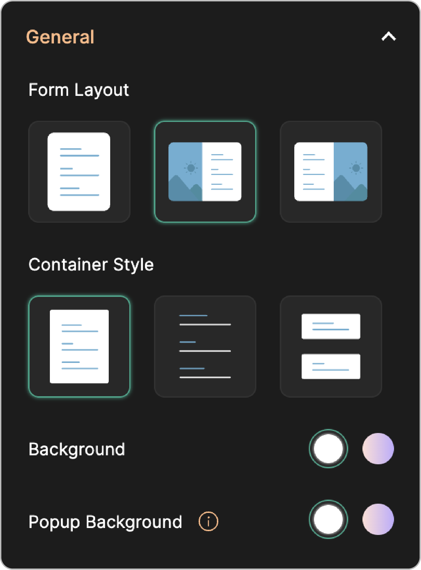 Form Layout & Container Style