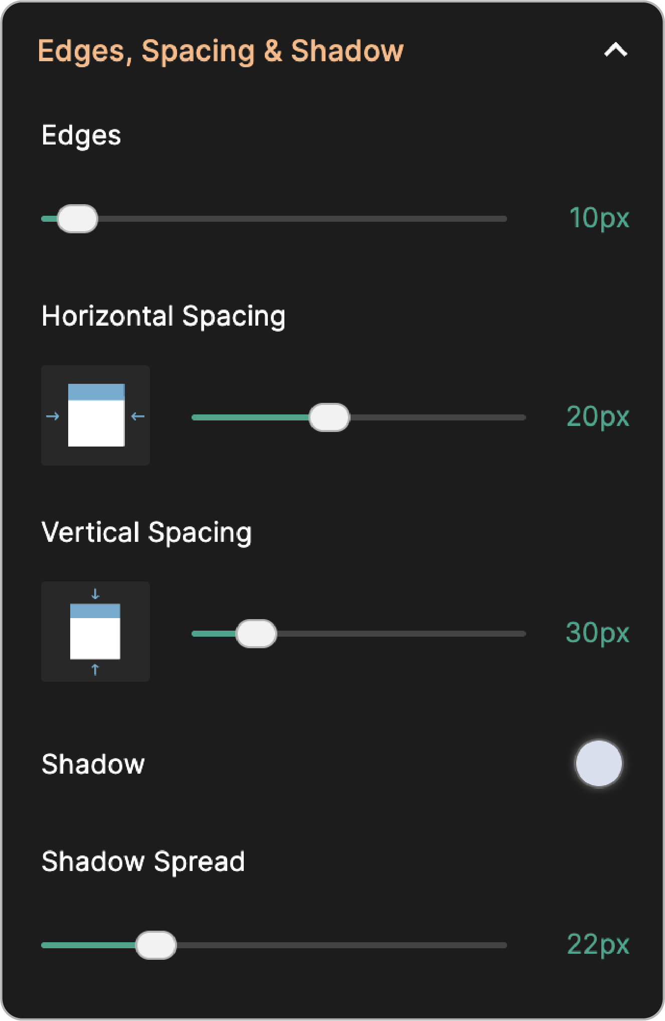 Edges, Spacing & Shadow