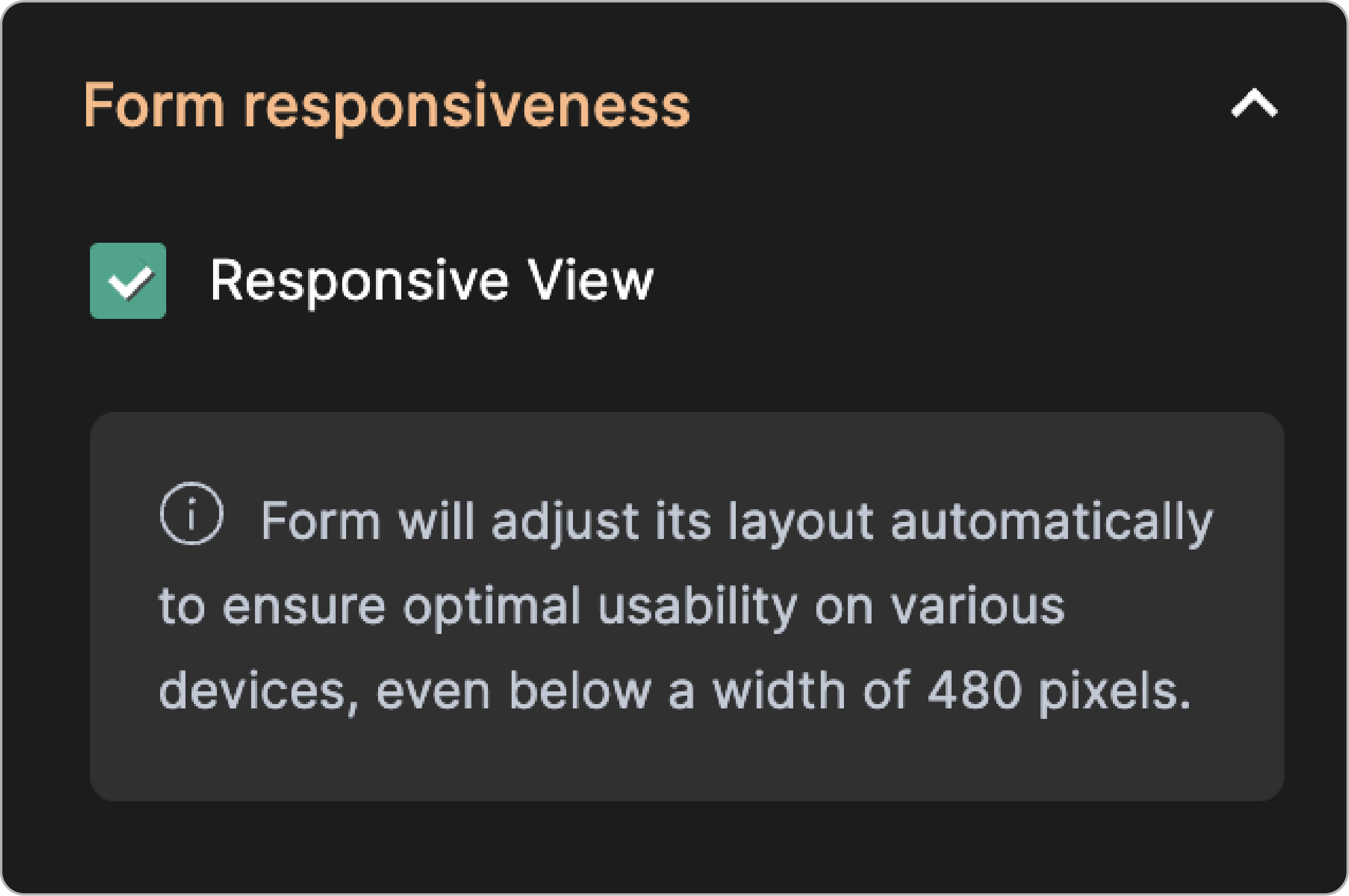 Form Responsiveness
