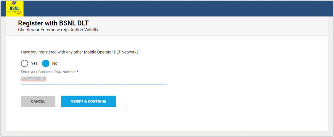 BSNL sign up