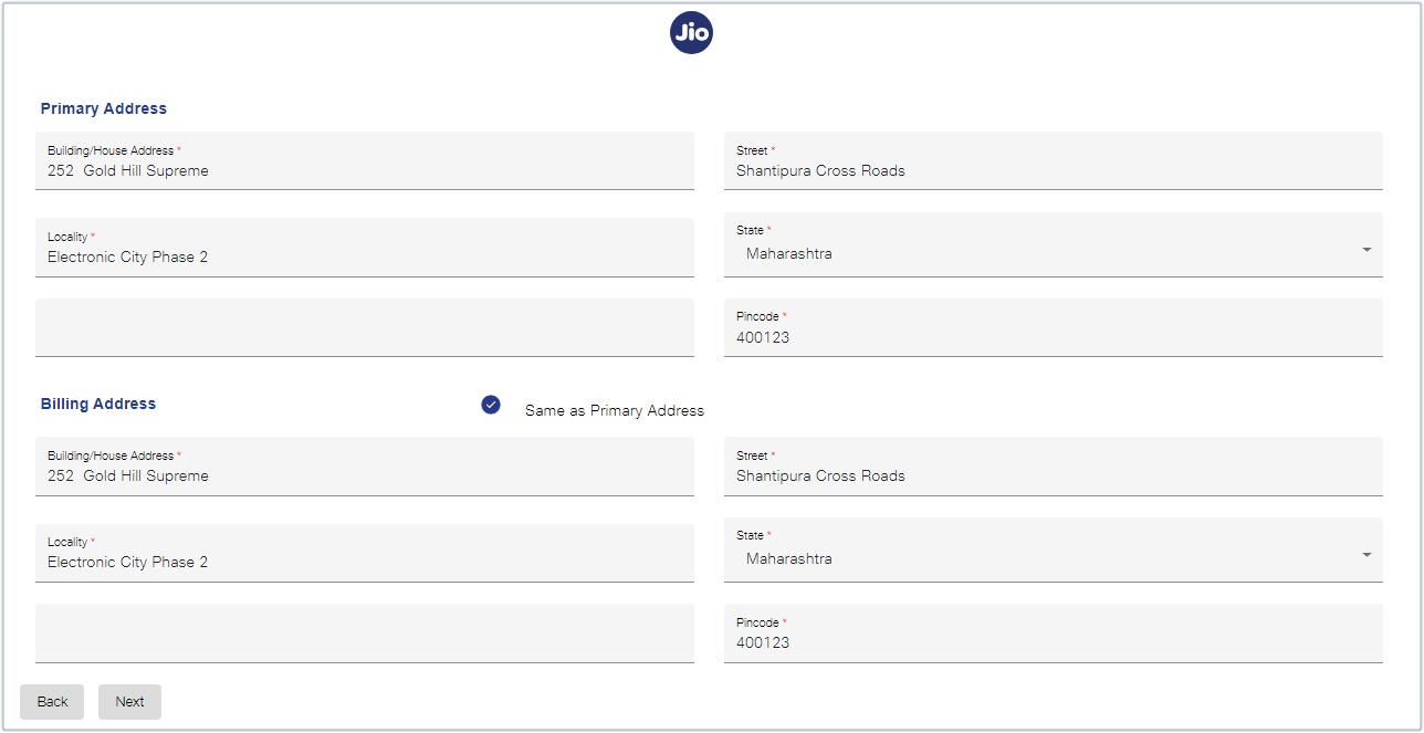 Jio org address