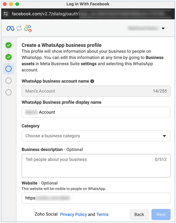 business account creation