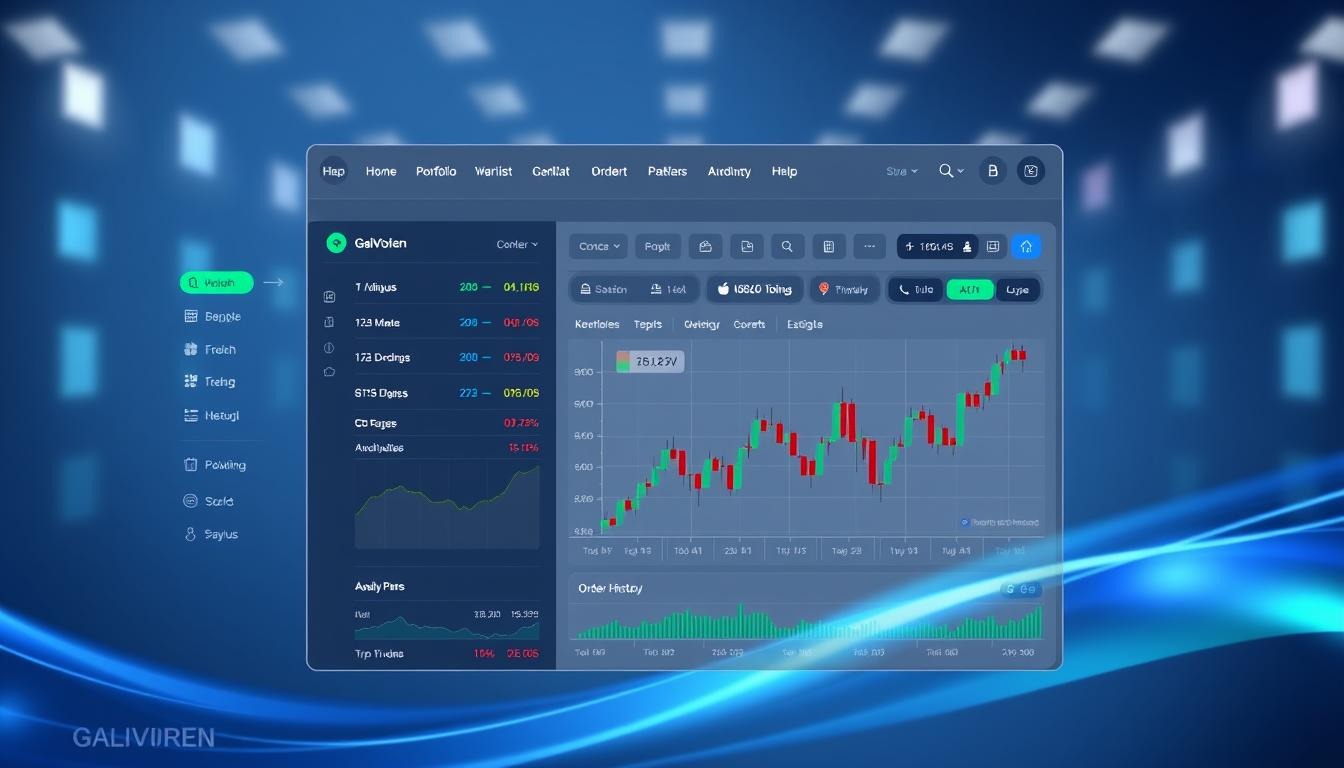 Galvioren Trading Platform Navigation