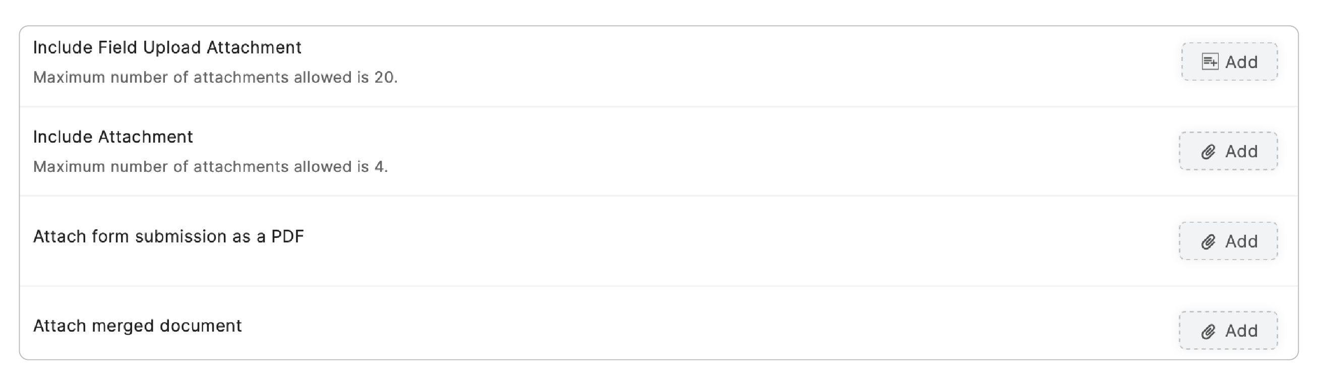 Include these in the email