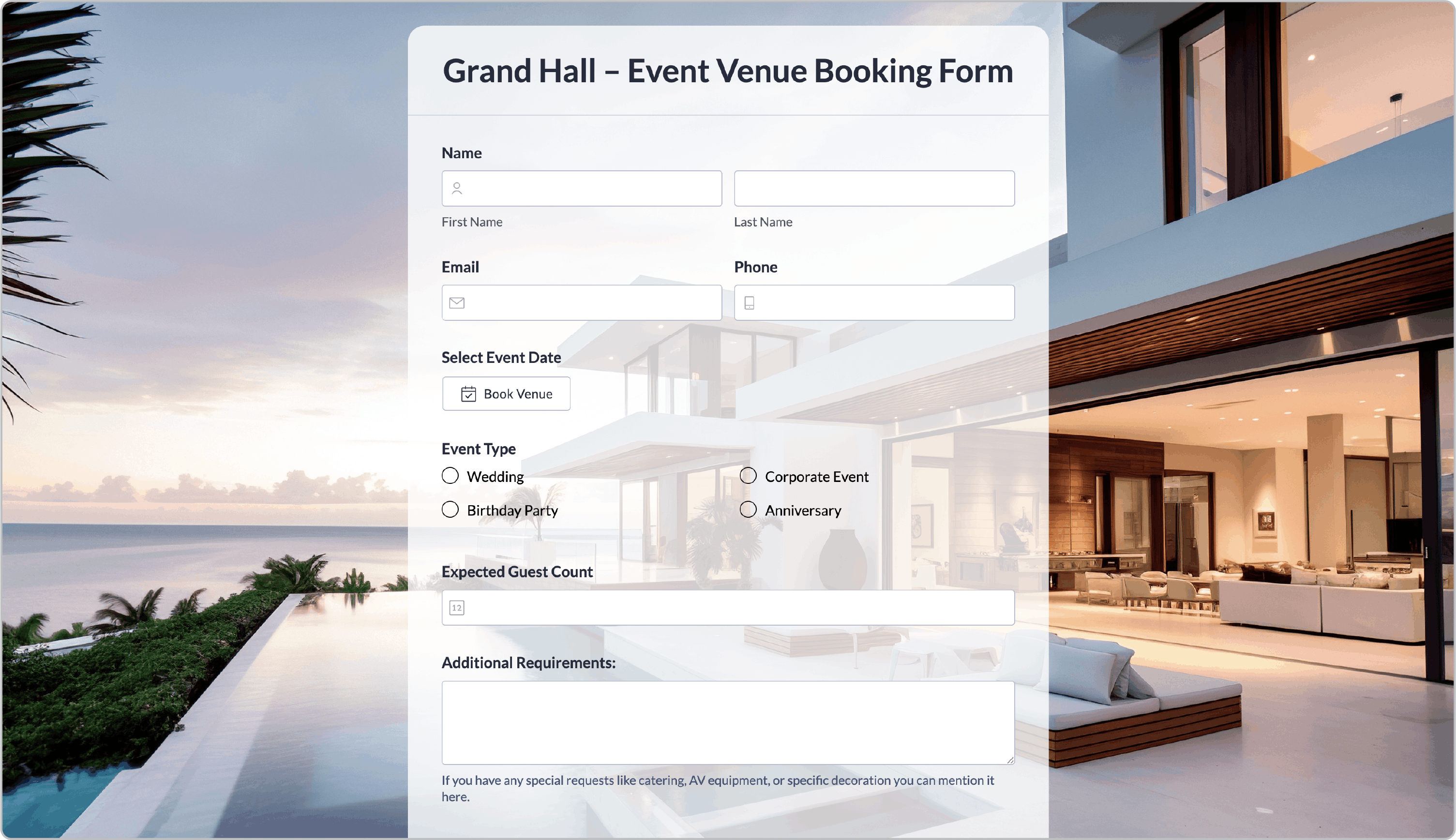 Venue Booking Form