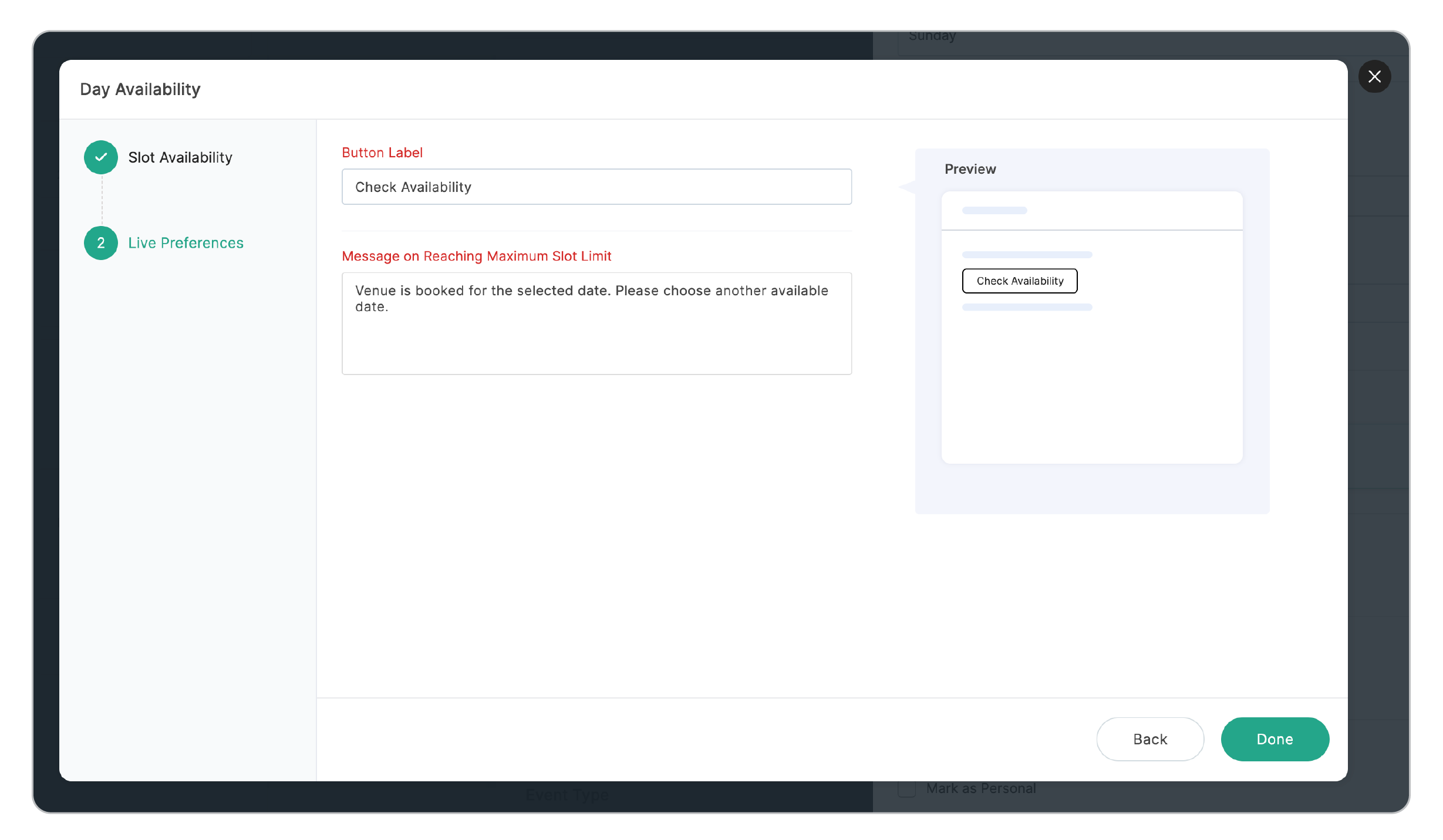 Live Preferences