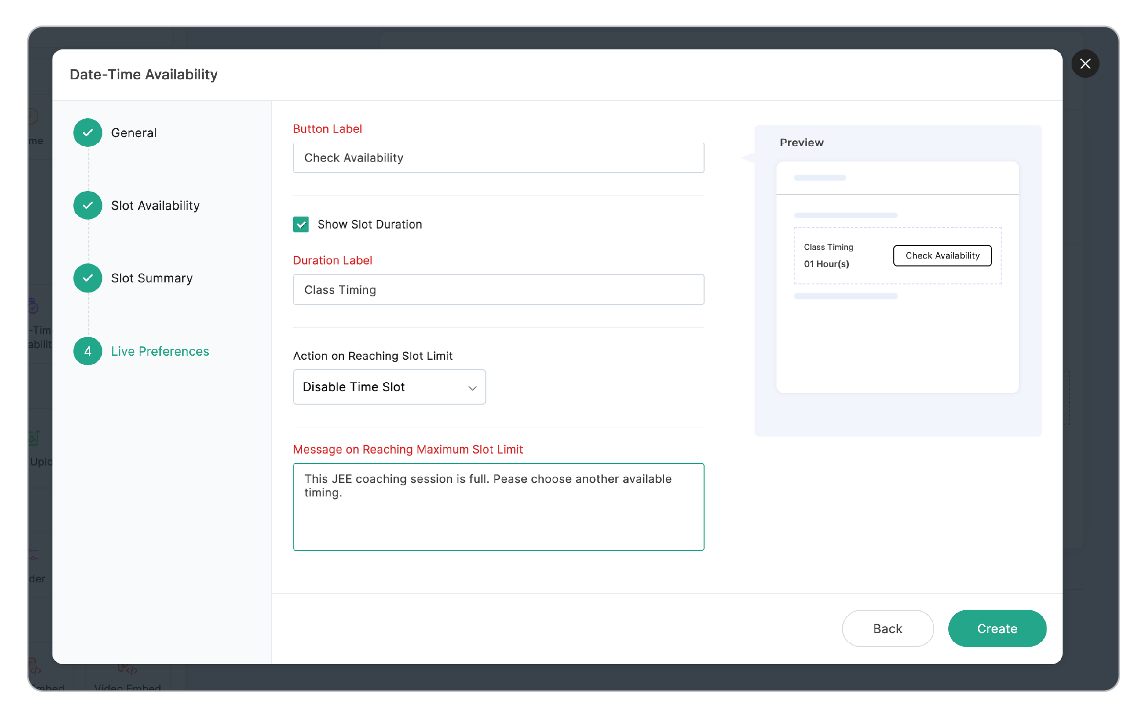 Live Preferences