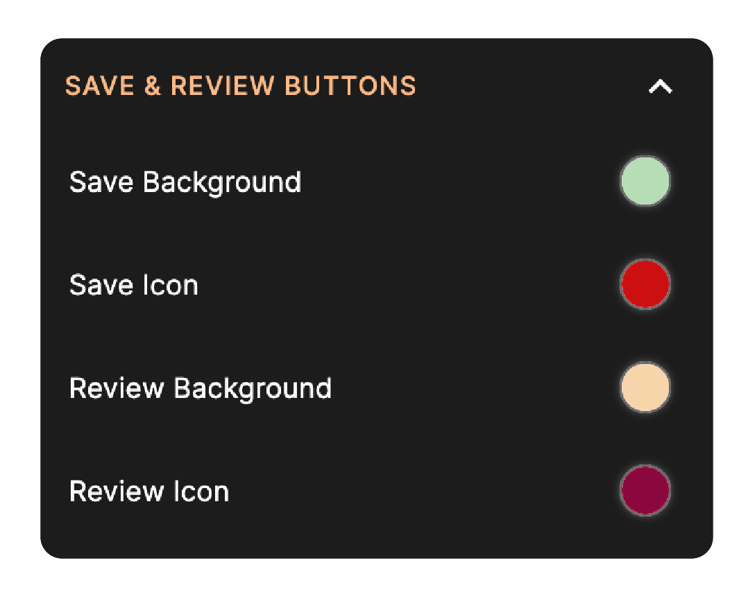 Save & Review Buttons