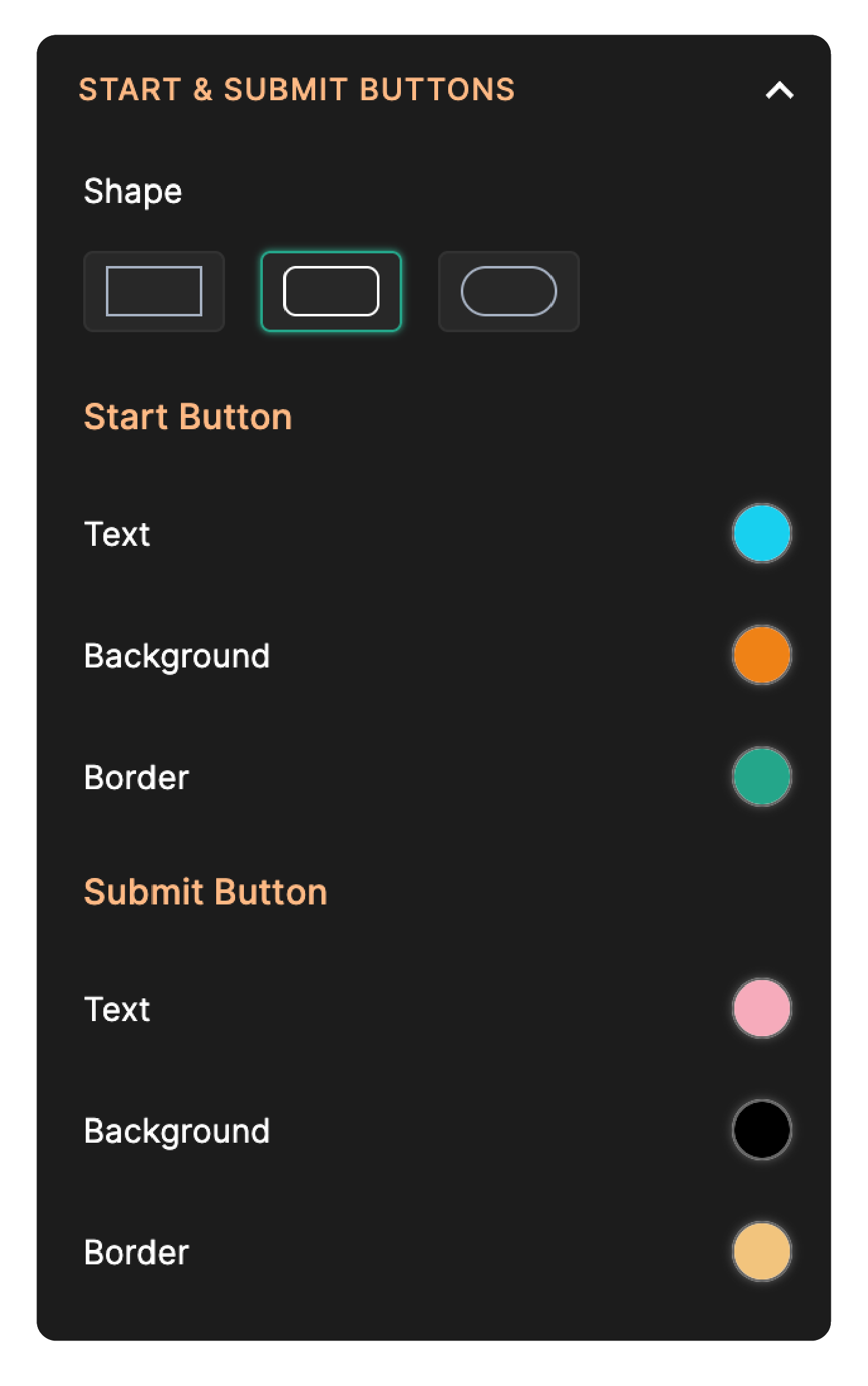 Start & Submit Buttons