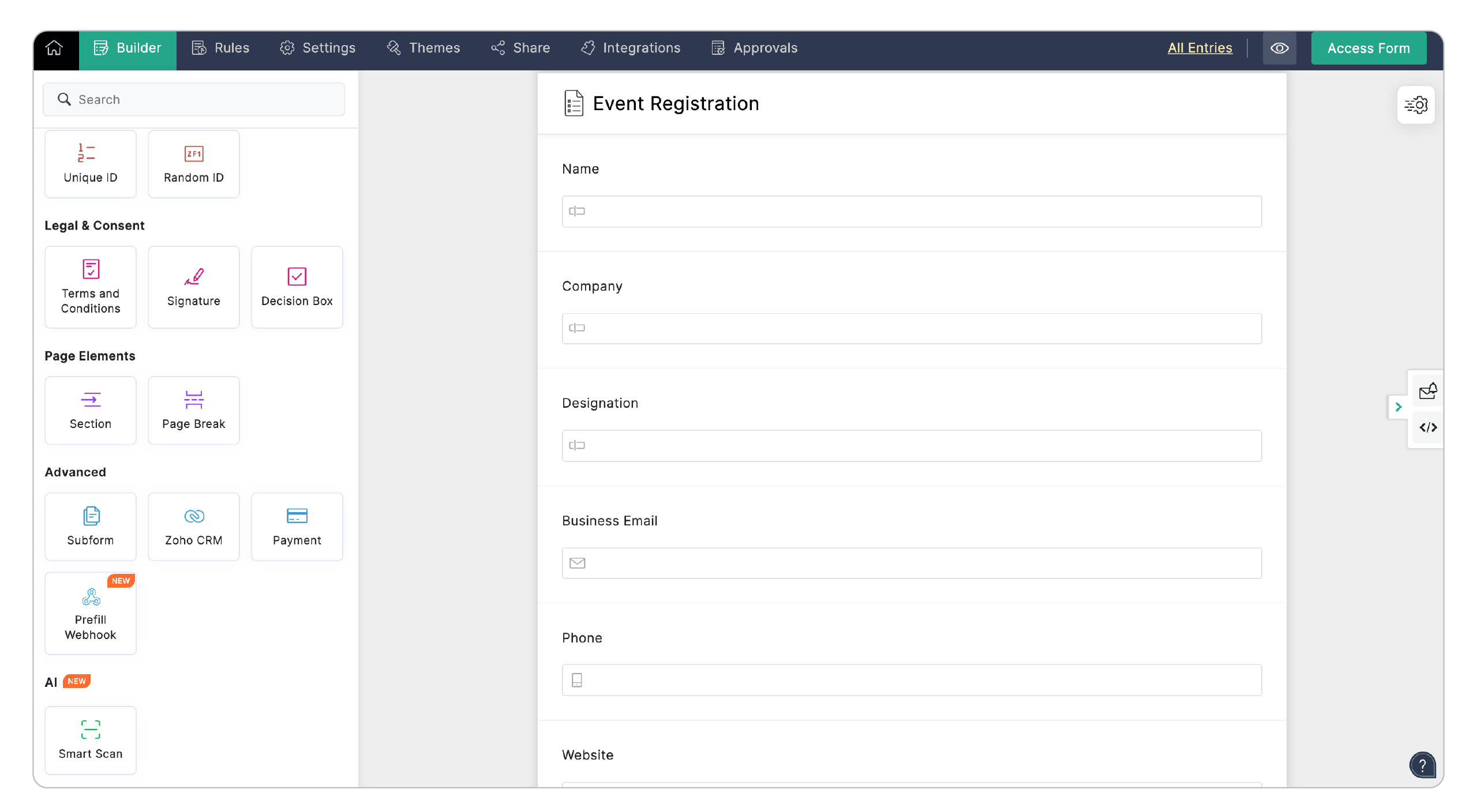 Add Smart Scan Field
