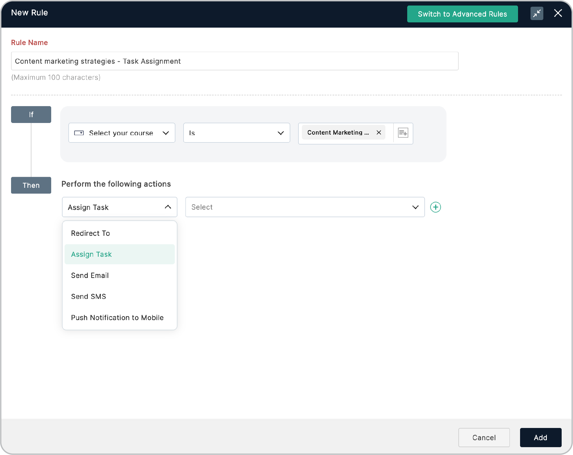 Assign tasks based on form rules