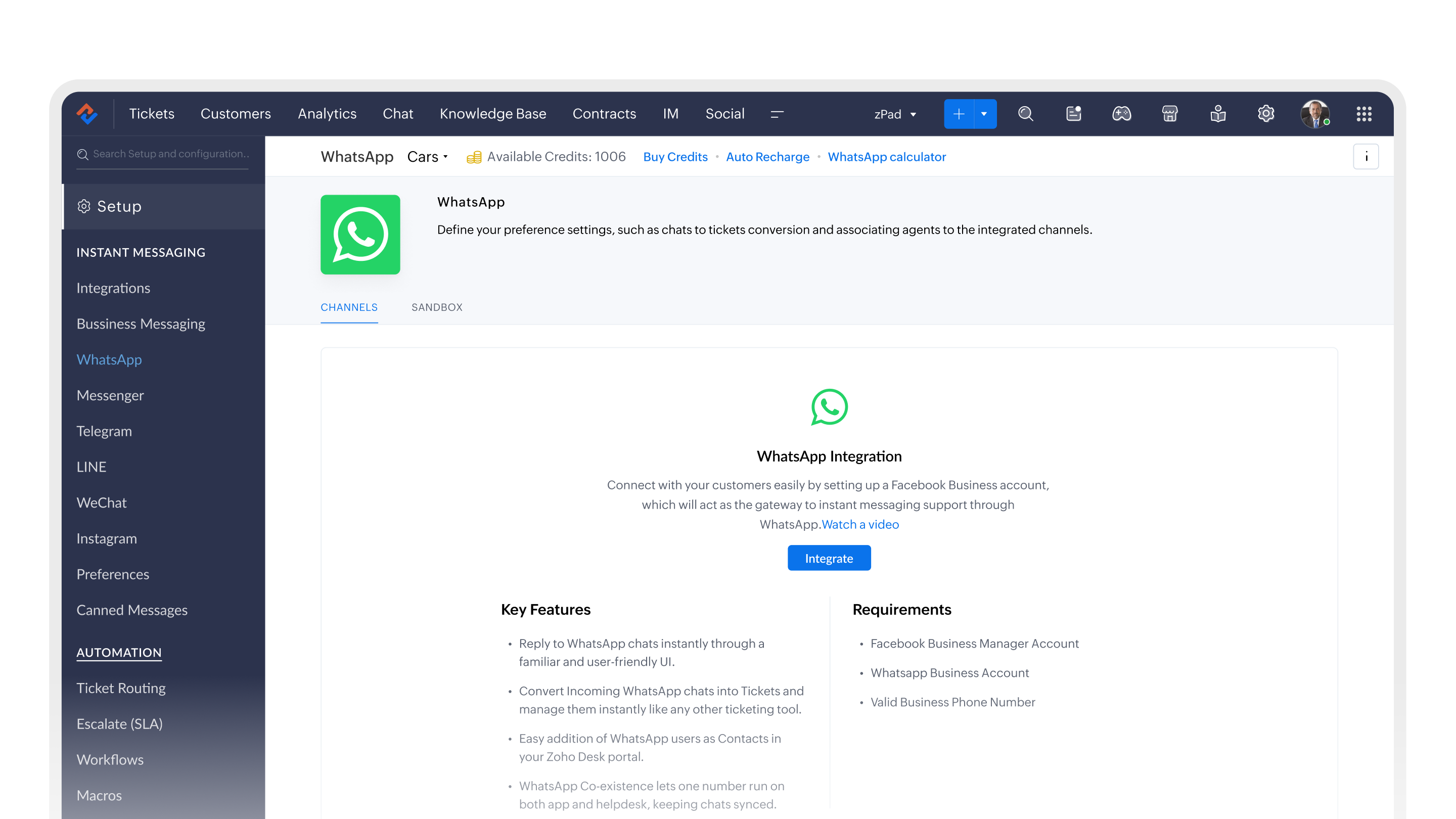 Facebook authentication window