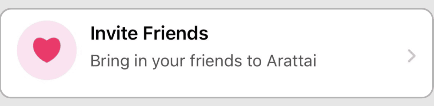 Invite Friends Arattai iOS