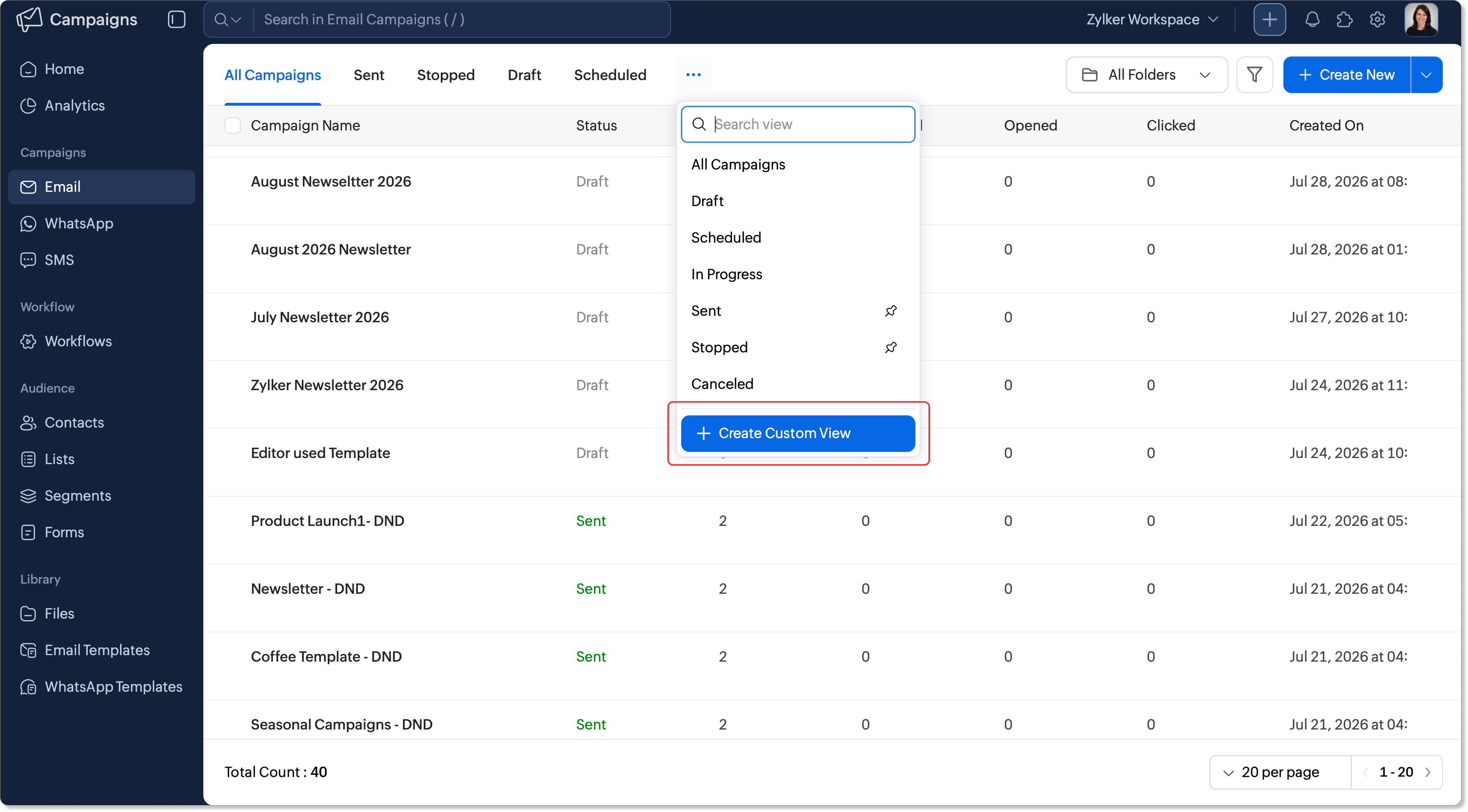 Create Custom View