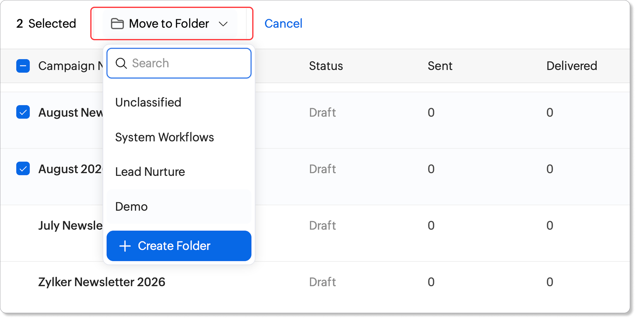 Move to Folder