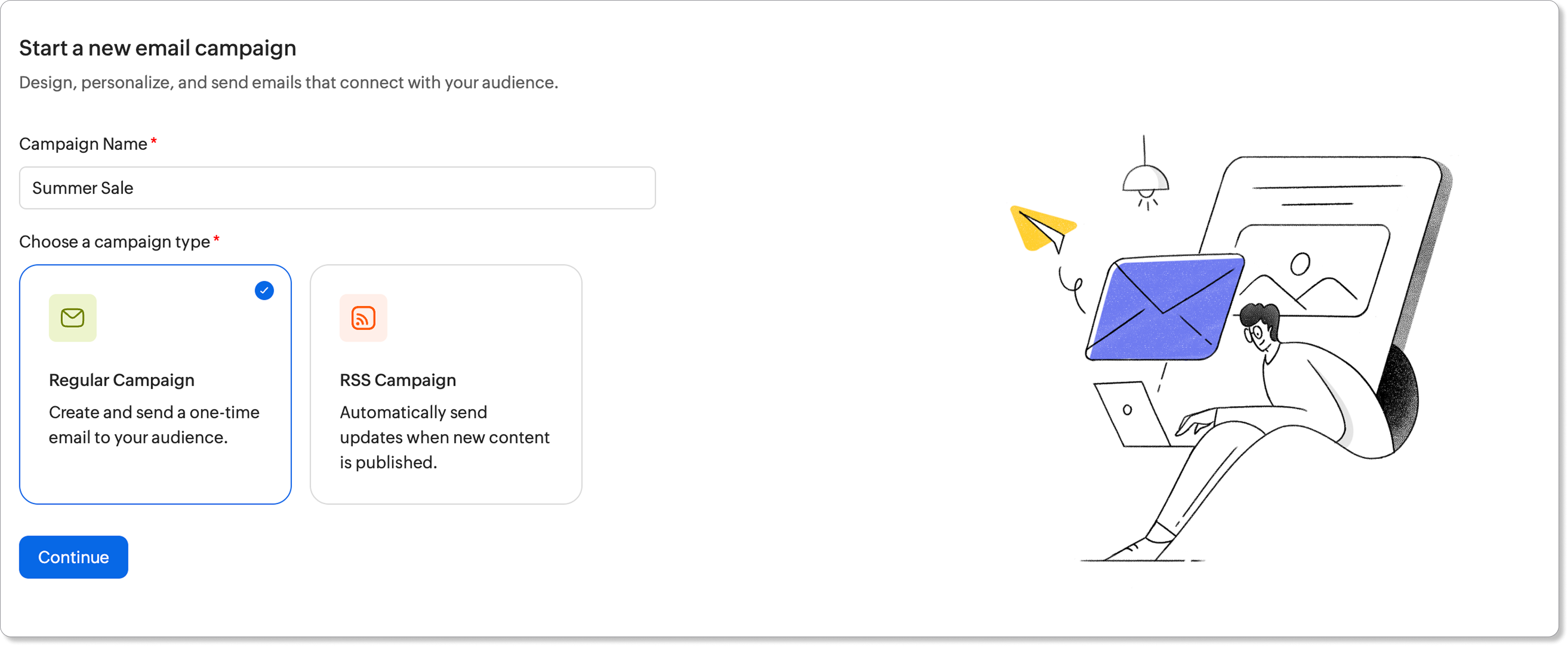 Create New Email - First Campaign